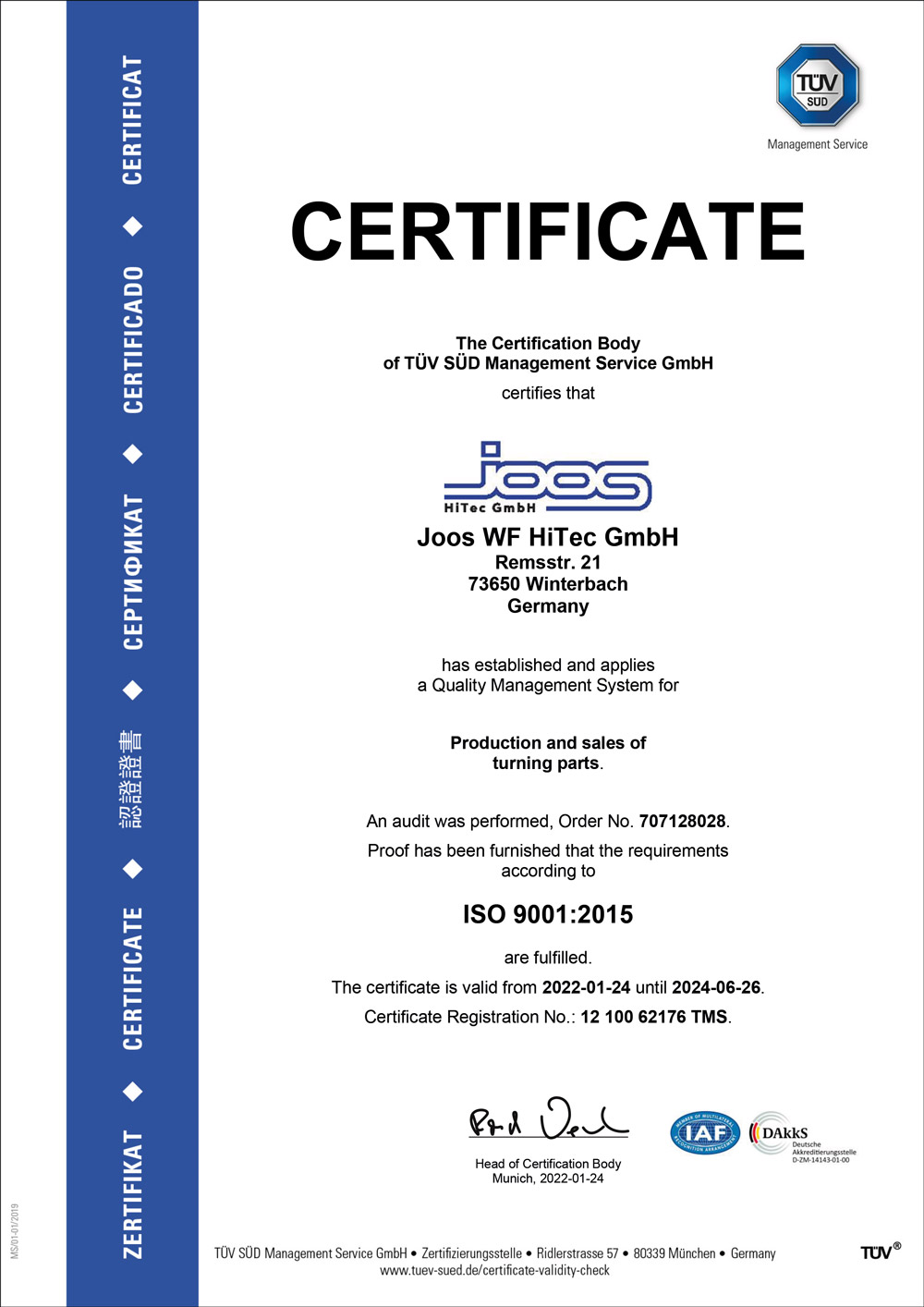 Drehteile ISO 9001 (EN)